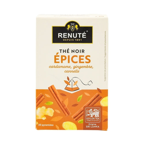 Thé Noir Aux Épices 20 sachets pyramides Renuté