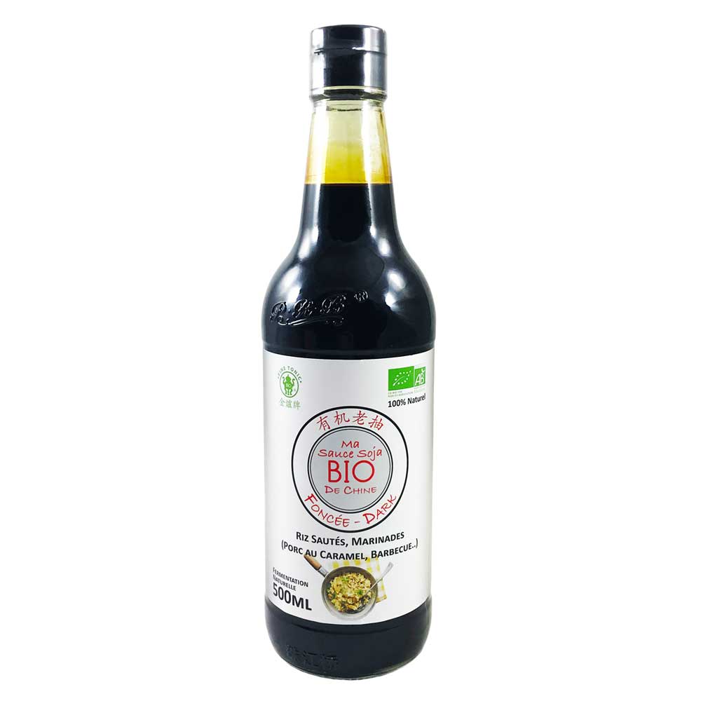 Sauce de Soja Bio Foncée Salée 50cl pour viande